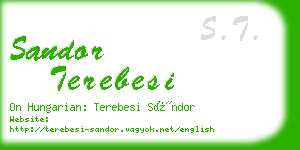 sandor terebesi business card